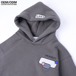 เสื้อฮู้ดดี้โอเวอร์ไซส์คุณภาพสูง 500 GSM ดีไซน์ไหล่ตก พิมพ์ลายพัฟฟ์หนาพิเศษ สำหรับผู้ชาย พรีเมียมคุณภาพสูง - Product Image 6
