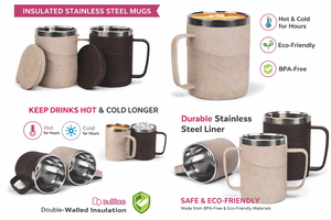 Mug à café en acier personnalisé de qualité supérieure avec impression pour une utilisation promotionnelle au bureau - Product Image 3