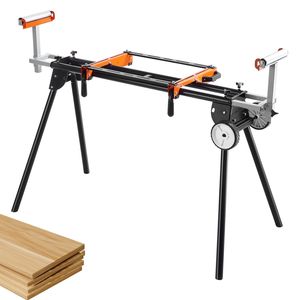 Supporto per troncatrice pieghevole in acciaio con capacità di carico di 550 libbre per macchine per seghe in legno - Product Image 1