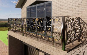 Diseños de barandillas de hierro forjado elegantes para balcones que elevan instantáneamente la decoración moderna de tu hogar. Encuentra Más Ideas Inspiradoras Ahora! - Product Image 6