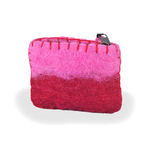 ทำด้วยมือในเนปาลกระเป๋าใส่เหรียญสักหลาดคุณภาพสูงกระเป๋าเงินทนทานพร้อมซิปหลักที่ไม่ซ้ำใครเหมาะสำหรับเป็นของขวัญที่ไม่เหมือนใคร - Product Image 5