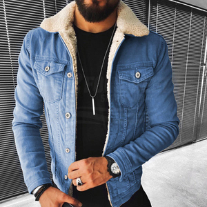 Blouson universitaire slim pour homme de haute qualité, personnalisable, style laine, en polaire, col montant, fermeture éclair et boutons, avec lettres, hiver, OEM - Product Image 5