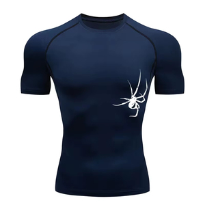 เสื้อยืดผู้ชาย เสื้อยืดวิ่งออกกำลังกายผู้ชาย เสื้อฟิตเนสผู้ชายแบบรัดรูป แห้งเร็ว สำหรับออกกำลังกายในยิม ประสิทธิภาพสูง - Product Image 2