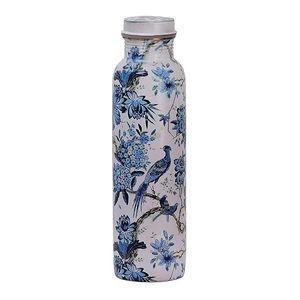 Pure Copper Water Bottle Leak Proof Reusable Ayurvedic Water Bottle for <b>Home</b> <b>Office</b> Travel Yoga Fitness Wellness Drinking Water - Product Image 3