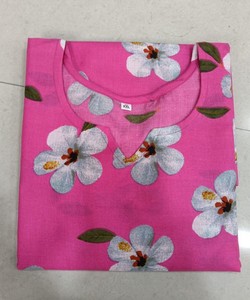 FANCY SLUB COTTON DIGITAL PRINT WORK ONLY <b>TOP</b> DAILY WEAR WHOLESALE PRICE ETHNIC GARMENT BABY PINK - Product Image 4