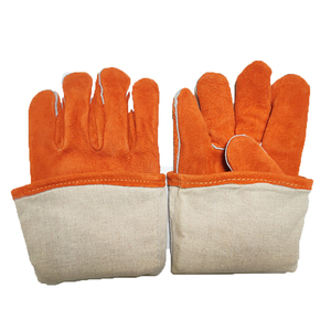 Gants de soudage en cuir de vachette pleine fleur, ignifuges, résistants à la chaleur, personnalisés pour hommes et femmes, gants de sécurité robustes - Product Image 3