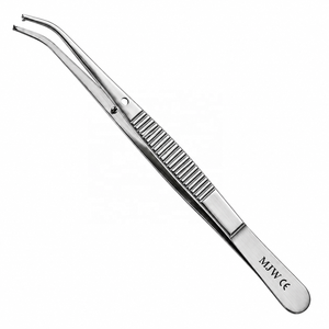 Pinzas Curvas Semken Taylor 1x2 Dientes para Tejidos - Acero Inoxidable - Pinzas Quirúrgicas para Agarrar Tejidos de Uso Médico - Product Image 1