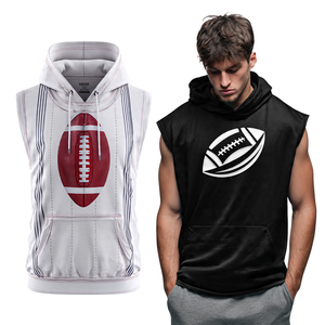 Sudadera con Capucha Estampada de Fútbol para Mujer, 100% Poliéster, Ropa Deportiva sin Mangas, Sudadera Deportiva para Mujer, Sudadera de Entrenamiento de Fútbol para Mujer - Product Image 5