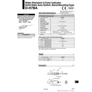 SMC Pneumatics <b>Auto</b> <b>Switch</b> D-H7BAL High Performance Product in the Category - Product Image 1