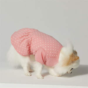 ODM impression personnalisée robe de chien rose rouge fantaisie durable avec point blanc - Product Image 1