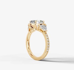 Anillo de Compromiso, Boda o Promesa de Lujo con Moissanita de Corte Ovalado, Plata de Ley 925, Chapado en Oro de 14K, Engaste de Garras, Certificado - Product Image 2