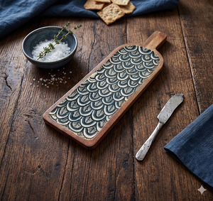 Tabla de cortar para servir queso de madera de acacia al por mayor, tabla de charcutería para forma redonda con color de madera de mango - Product Image 1