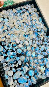 MAHNAJ GEMS Wholesale Natural Rainbow Moonstone Loose Gemstones Polished Blue Fire Gemstones for Rings & Pendants BY MAHNAJ GEM - Product Image 6