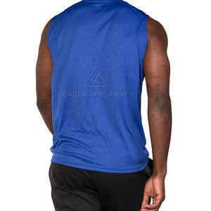 Diseña tu propia camiseta sin mangas con logo, camiseta sin mangas con cuello redondo, camiseta estilo streetwear para hombre - Product Image 2