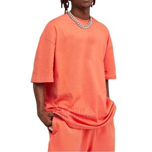 Conjunto corto de dos piezas liso de chándal personalizado para hombre con logotipo para el verano Trajes de chándal en blanco - Product Image 3