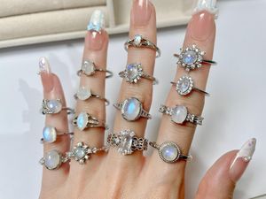 925 Sterling Silver <b>Moonstone</b> Crystal <b>Ring</b> Genuine <b>Moonstone</b> Crystal <b>Ring</b> Wholesale Price - Product Image 3