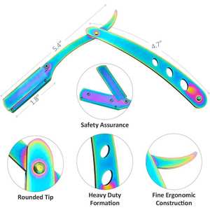 Ciseaux de barbier professionnels légers en acier inoxydable 440C, lame tranchante, design pliable, manche moyen pour une longue durée de vie - Product Image 4