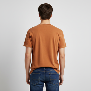 เสื้อยืดผู้ชายคุณภาพสูง ทรงดรอปไหล่ ผ้าคอตตอนผสม 100% ทรงปกติ สวมใส่สบาย พิมพ์ลายพัฟฟ์ เป็นมิตรกับสิ่งแวดล้อม ป้องกันรังสียูวี แห้งเร็ว - Product Image 4