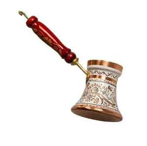 Cafetière turque artisanale en cuivre et laiton, style ottoman, petite bouilloire à café, cafetière traditionnelle authentique pour la maison - Product Image 2