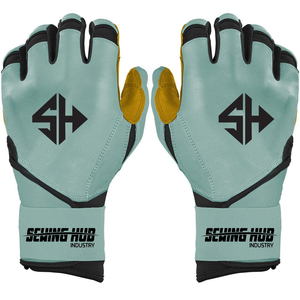 Guantes de Béisbol de Cuero en Oferta, Cierre de Velcro en los Dedos, Excelente Agarre, Color Amarillo Personalizado - Product Image 1