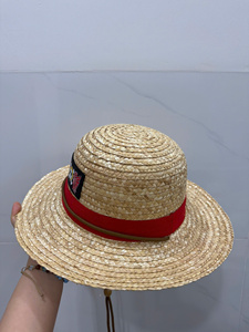 Manufacture Big Brim Foldable Unisex Fashion <b>Straw</b> Beach <b>Hats</b> Striped Alphabet Embroidered Logo Unisex Casual Party tour - Product Image 1