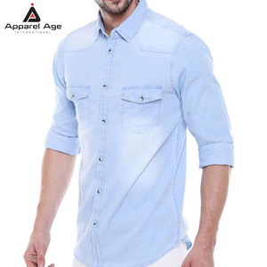 เสื้อยืดแบรนด์ส่วนตัวสำหรับผู้ชาย เนื้อผ้าฝ้าย 100% สวมใส่สบาย ระบายอากาศได้ดี เสื้อเชิ้ตยีนส์ผู้ชาย ผลิตในประเทศปากีสถาน - Product Image 2