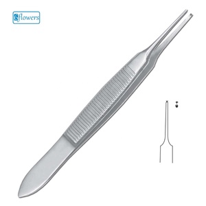 Pinces à tissus Graefe 6 fleurs en acier inoxydable, pince chirurgicale manuelle, instrument de classe I certifié CE - Product Image 1