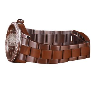 Reloj de Cuarzo Analógico Plateado para Hombre Plendidge Jewelry, 28 mm, Esfera Verde, Cristal de Zafiro, Cierre Oculto, Elegante y Lujoso, Movimiento ETA - Product Image 3