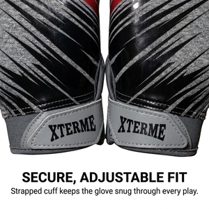 Gants de receveur de football américain avec logo personnalisé, antidérapants, pour jeunes et adultes, pour la réception de ballons. - Product Image 6