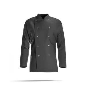 High Quality Breathable Waterproof White Chef Coat Unisex Buttons Polycotton Twill Chef <b>Jacket</b> Restaurant <b>Worker</b> Uniform Made - Product Image 4
