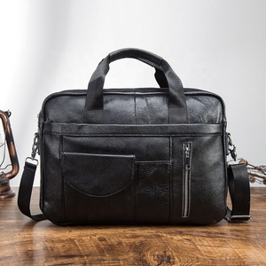 Maletín de Cuero Genuino para Hombre, Bolso Bandolera, Bolso de Mano, para Viajes, Negocios, Oficina, de Gran Capacidad - Product Image 4