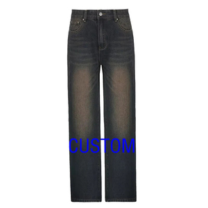 Pantalon en jean délavé surdimensionné pour femme, haute qualité, broderie 3D personnalisée, 100% coton, style streetwear ample et élégant, collection 2026 - Product Image 2