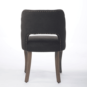 Ensemble de 2 chaises de salle à manger en bois de style farmhouse moderne, avec revêtement en tissu, pour la salle à manger - Product Image 2