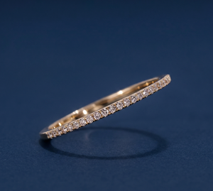 Anillo de Eternidad de Oro Amarillo de 14k para Mujer con Diamantes de Corte Brillante y Engaste Pavé, Estilo Étnico, Joyería para Regalo de Boda SHIVPATH - Product Image 4