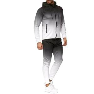 Vente en gros de survêtements d'entraînement de gymnastique pour hommes avec col à capuche sur mesure motif solide écologique - Product Image 1
