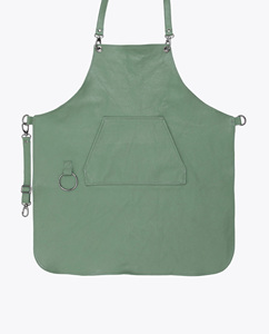 Capa de peluquería de cuero azul marino con cintura ajustable y múltiples bolsillos para uso de barbero - Product Image 3