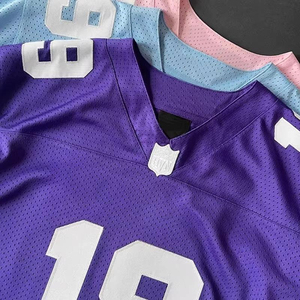 Nuevo diseño personalizado de camiseta de fútbol americano transpirable, uniforme de fútbol americano de talla grande, ropa deportiva 100% poliéster - Product Image 5