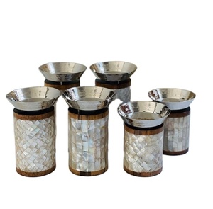 ชามไม้กระถินเทศฝังมุกสไตล์อาหรับโบราณ ของขวัญสำหรับรอมฎอน อีด งานแต่งงาน ใช้เสิร์ฟขนมหวาน อาหาร งานฝีมือคุณภาพ - Product Image 1