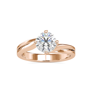 Bague de fiançailles en diamant de laboratoire 1,20 ct, taille ronde, or blanc 10 carats, bague de mariage plaquée rhodium, bague en diamant - Product Image 3