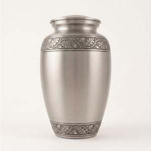 Wholesale Large Silver Engraved <b>Memorial</b> <b>Keepsake</b> Urn Metal Funeral Supplies For Adult Men & Women Premium Quality Black Burial - Product Image 2