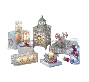 Party And Wedding Design <b>Crystal</b> <b>Candle</b> Holder Silver Decor Other Shiny <b>Candle</b> Stand Indoor And Outdoor <b>Candle</b> Votive - Product Image 1