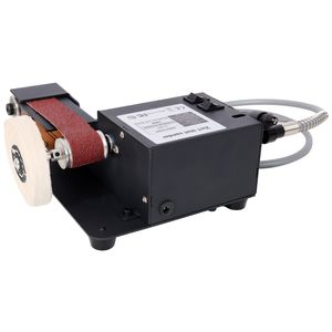 Ponceuse à bande 2-en-1 à double moteur 350W, outil rotatif, mini polisseuse électrique de bureau multifonctionnelle, meuleuse à bande à double moteur 350W - Product Image 6
