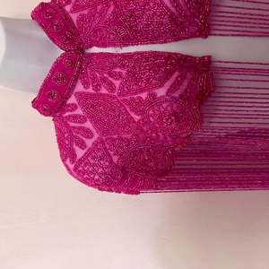 Venta al por mayor de fábrica: Borlas de flecos de cristal hechas a mano con cuentas delicadas, adornos de cristal plateados de lujo para uso diario femenino. - Product Image 1