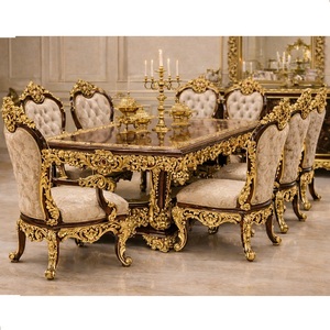 Premium European Style Solid Wood Carved Dining Room Furniture Buy Classic Dining <b>Table</b> With Chairs Customized Dining Interior - Product Image 3