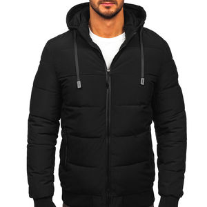 Chaqueta Acolchada con Capucha Midnight Glossy - Abrigo Urbano Impermeable de Talla Grande a la Moda - Chaqueta de Invierno Acolchada y Aislante - Product Image 1