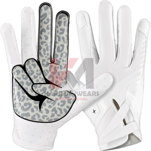 Guantes de Fútbol Americano que Absorben la Humedad, Logotipo Personalizado, Palma de Silicona Adhesiva Profesional, Equipo de Entrenamiento, Directo de Fábrica - Product Image 1