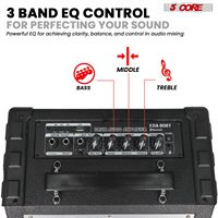 Amplificateur de batterie électrique professionnel 80W avec haut-parleur de 8 pouces et égaliseur 3 bandes Modèle D0100XUCDXV