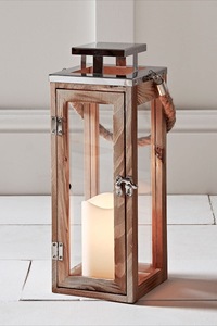 Portavelas Cuadrado de Madera Hecho a Mano con Tapa Negra para Decoración del Hogar y Bodas - Product Image 3