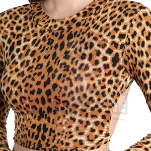 Bon Fournisseur pour la Fabrication de Vêtements Personnalisés OEM/ODM : Tissu Polyester Spandex Haute Élasticité, Écologique, avec Logo Personnalisé, Motif Animalier pour Femmes - Product Image 6