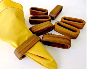 Anneaux de serviette de table en bois de qualité supérieure, classiques, durables, écologiques, pour la décoration de table, Tradebyd - Product Image 1